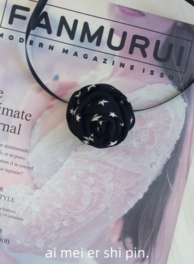 布艺玫瑰花绑带颈绳颈饰腰带清仓