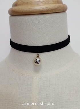 日韩丝绒性感女颈饰个性吊坠项链