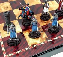 American Chess Fancy Metal Tin Crusts Pawn Cherry Wood High Light Zet Chessboard Solid Wood