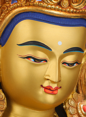 尼泊尔鎏金藏传文殊师利10寸佛台