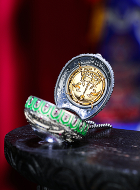 内部空间大纯银八吉祥嘎乌盒