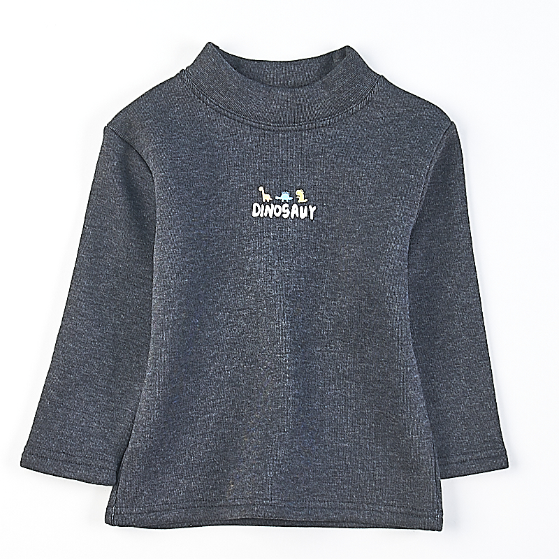 高品质男女童半高领一体加绒卫衣1.14H81188秋冬可爱印花保暖上衣 - 图2