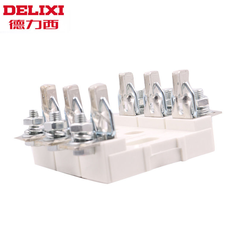 德力西熔断器底座RT16-00 1P保险座2P座3P100A底座刀型熔芯NT00 - 图2