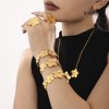 Xinyixin ins golden flower ring necklace bracelet