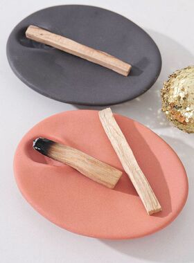 Santo wood holder 秘鲁圣木香薰炉水泥支架底座放松冥 想容器托