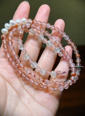 特惠福利 天然冰飘南红珍珠葡萄石项链多绕手串