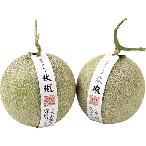 网纹甜瓜蜜瓜啫喱哈密瓜T字形瓜日本静冈蜜瓜似品种鲜甜多汁 - 图0