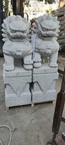 A look at the Caizingstone Lions a couple looking at the door Town Homestead Town Residence Home Granite Simple Common Stone Sculptures Lions