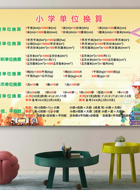 小学单位换算表数学面积体积公式