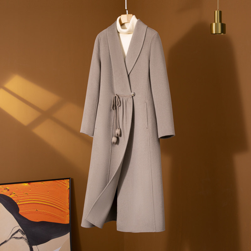 国风双面羊绒大衣女长款过膝高级感秋冬贵夫人妈妈装羊毛呢子外套,淘宝优惠券,粉丝福利购,淘宝优惠卷