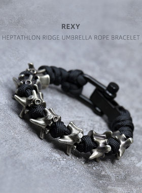 龙脊骷髅伞绳男士朋克风韩版手环