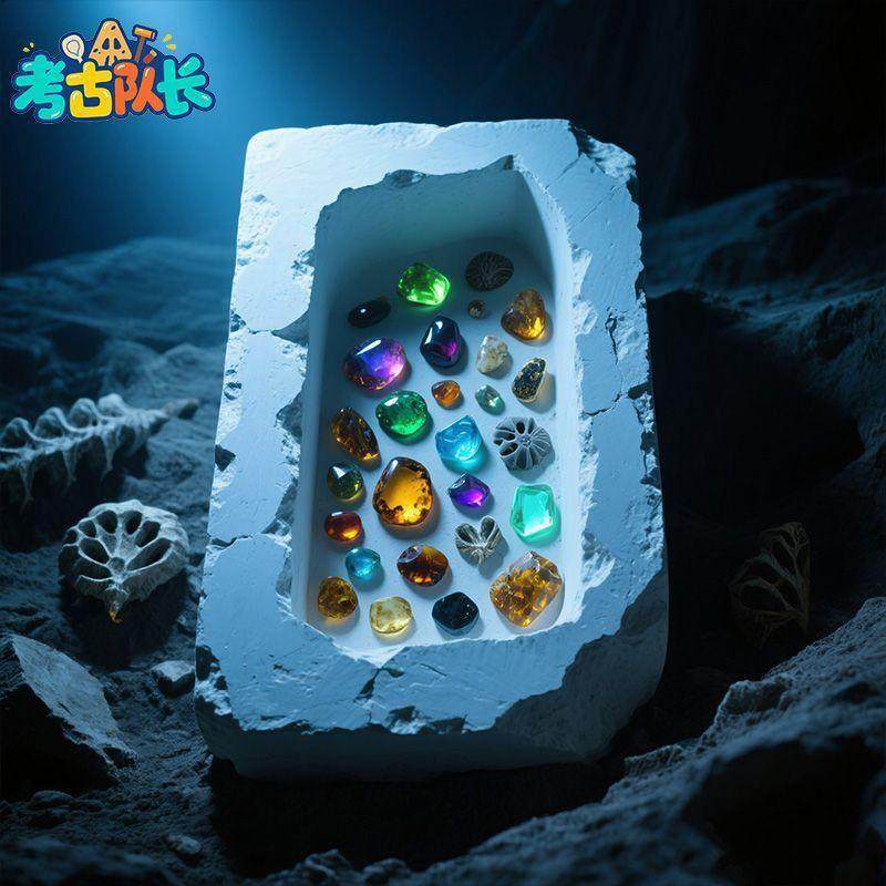 考古挖宝玩具夜光琥珀化石宝藏男女孩动手工DIY寻宝过家家,淘宝优惠券,粉丝福利购,淘宝优惠卷