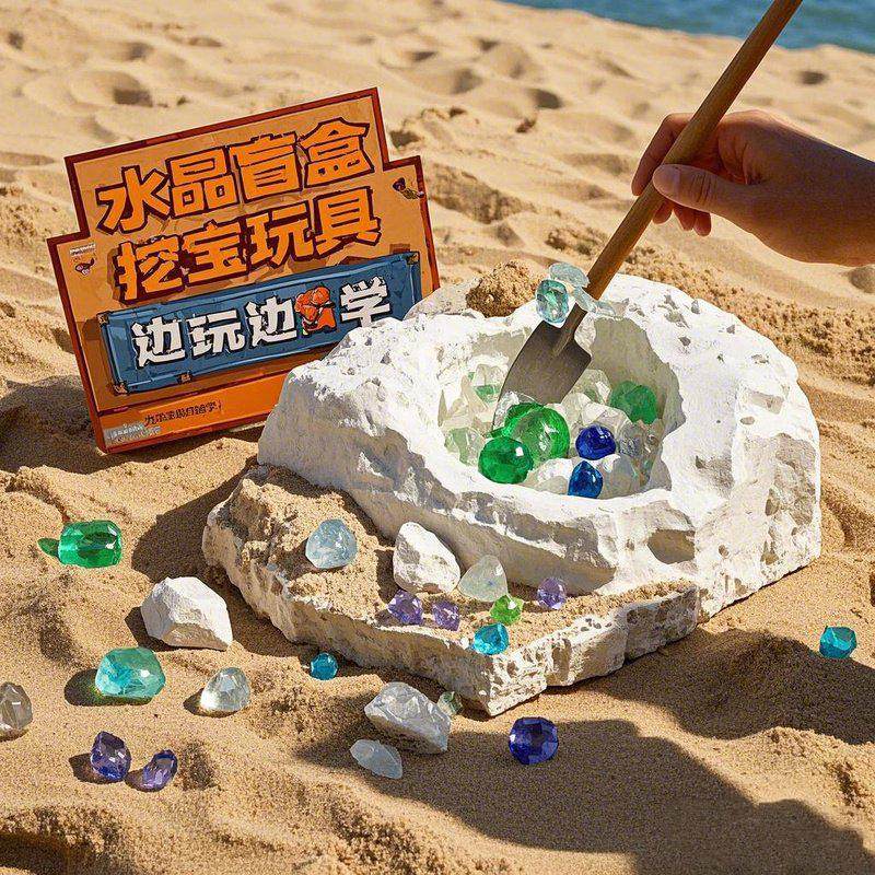 玩具挖掘考古恐龙夜光宝石琥珀昆虫手工DIY儿童女孩男孩,淘宝优惠券,粉丝福利购,淘宝优惠卷