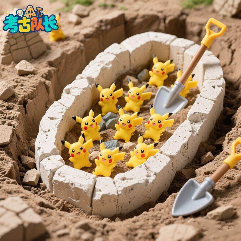考古挖宝玩具宠物小精灵皮卡丘宝藏男女孩动手工DIY过家家,淘宝优惠券,粉丝福利购,淘宝优惠卷