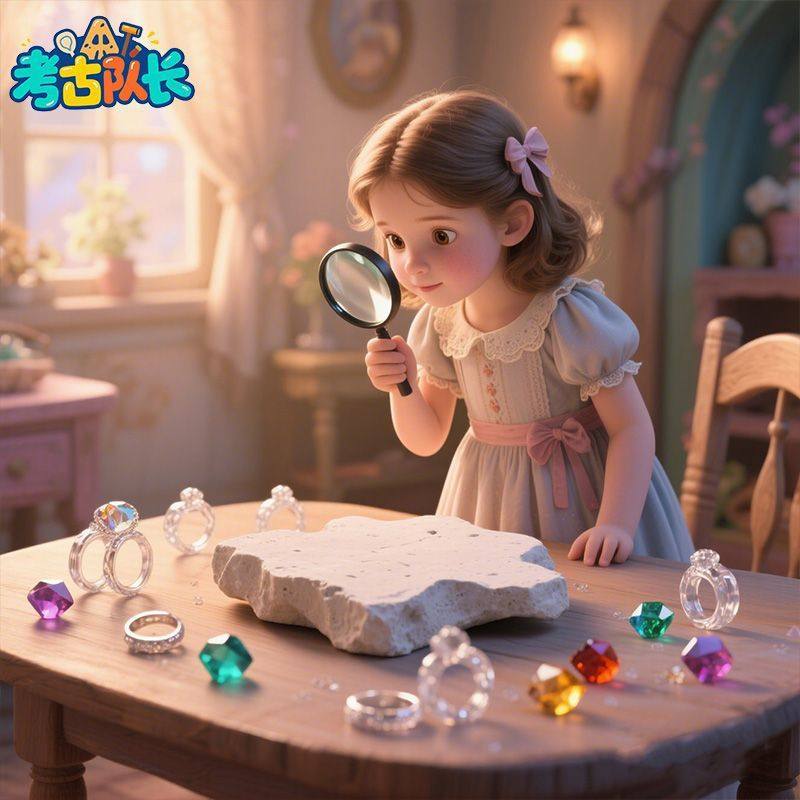 考古挖宝玩具魔法戒指宝藏儿童动手工DIY女孩过家家玩具C,淘宝优惠券,粉丝福利购,淘宝优惠卷