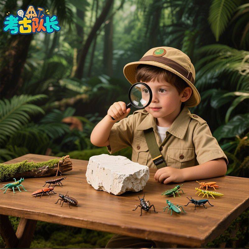 考古挖宝玩具森林昆虫宝藏儿童动手工DIY男女孩过家家岁发掘盲盒B,淘宝优惠券,粉丝福利购,淘宝优惠卷