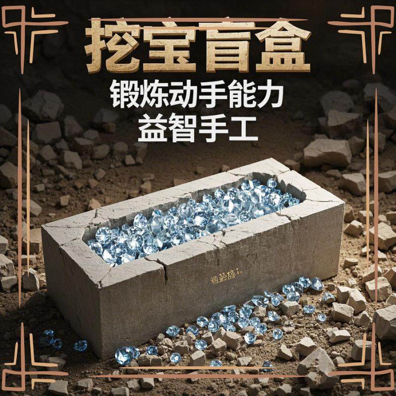 DIY玩具儿童手工爆款盲盒挖掘宝石男孩女孩考古摆摊潮玩,淘宝优惠券,粉丝福利购,淘宝优惠卷