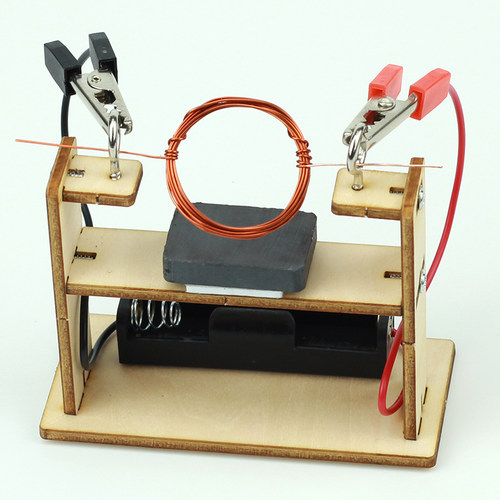 科技小制作自制电动机模型旋转电磁线圈物理实验器材DIY手工材料-图0