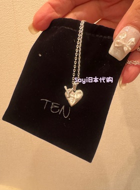 Sayi日本直邮TEN.新款 925银/银 镀金小众品牌 爱心/桃心 项链
