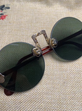 天然老水晶石头镜东海复古老上海大亨民国地主眼镜墨镜太阳镜