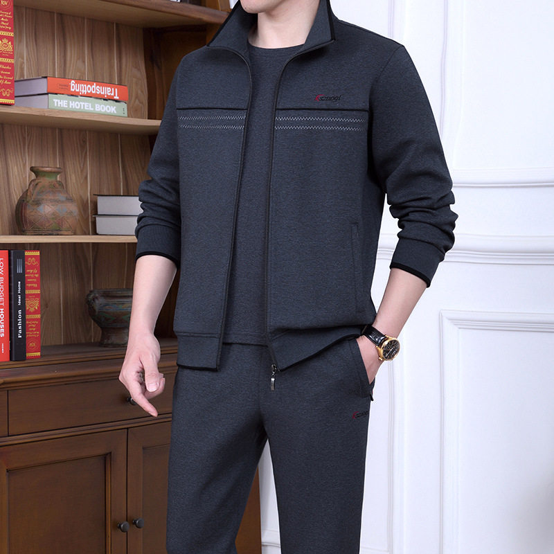 爸爸秋装运动套装男士春秋季2022新款中老年卫衣三件套休闲运动服,淘宝优惠券,粉丝福利购,淘宝优惠卷