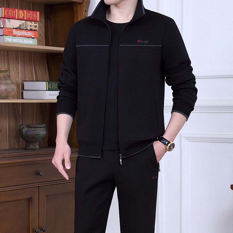 爸爸秋装运动套装男士春秋季2022新款中老年卫衣三件套休闲运动服,淘宝优惠券,粉丝福利购,淘宝优惠卷