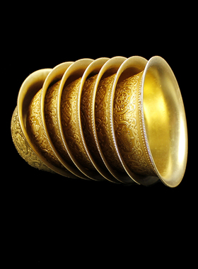 慧宝黄铜佛堂摆件圣水杯