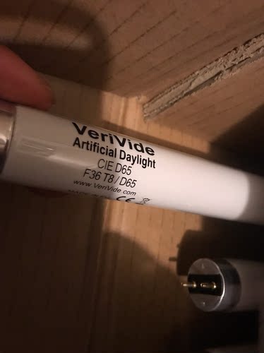 D65对色灯管正品Verivide 18W标准光源6500K Artificial Daylight - 图1
