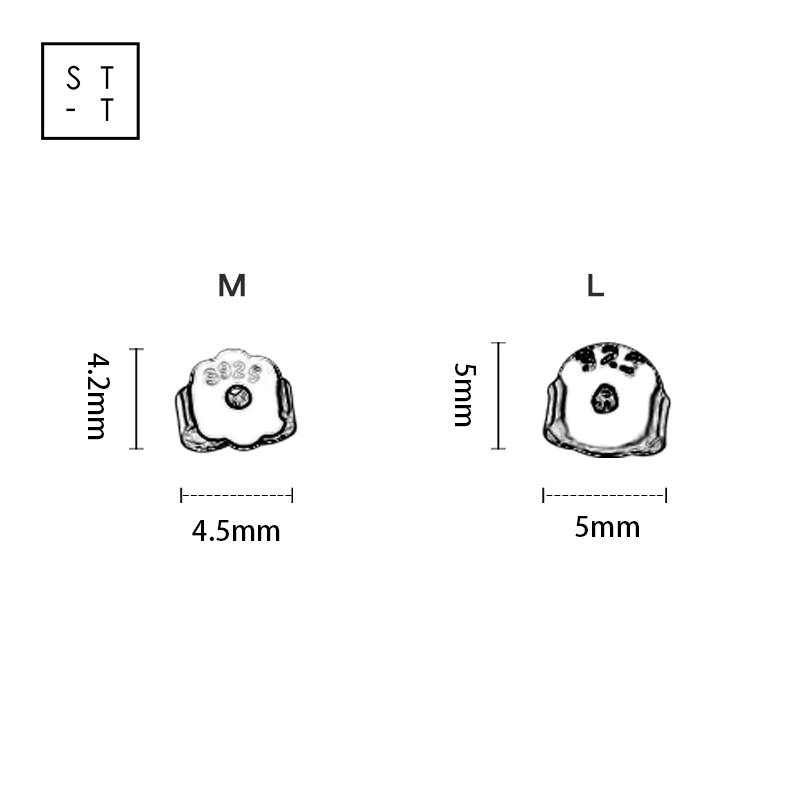 沈太太纯银耳堵 925纯银配件耳扣耳钉搭档（此款不参与满减活动） - 图3