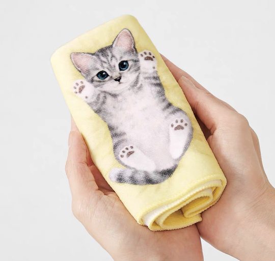Cat square towel for children and babies