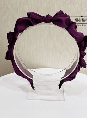 ying.甜美发箍网红缎面蝴蝶结