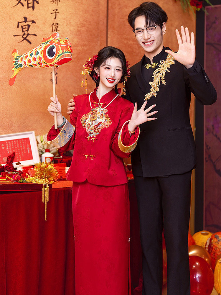 2026新款新娘结婚礼服套装中式婚礼敬酒服小个子秀禾服回门礼服裙,淘宝优惠券,粉丝福利购,淘宝优惠卷