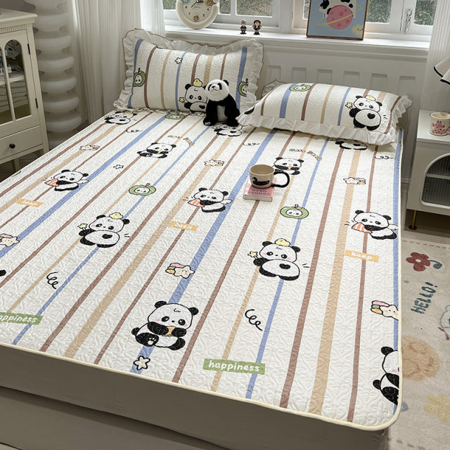 Customized cotton bed cover three-piece set tatami mat anti-slip