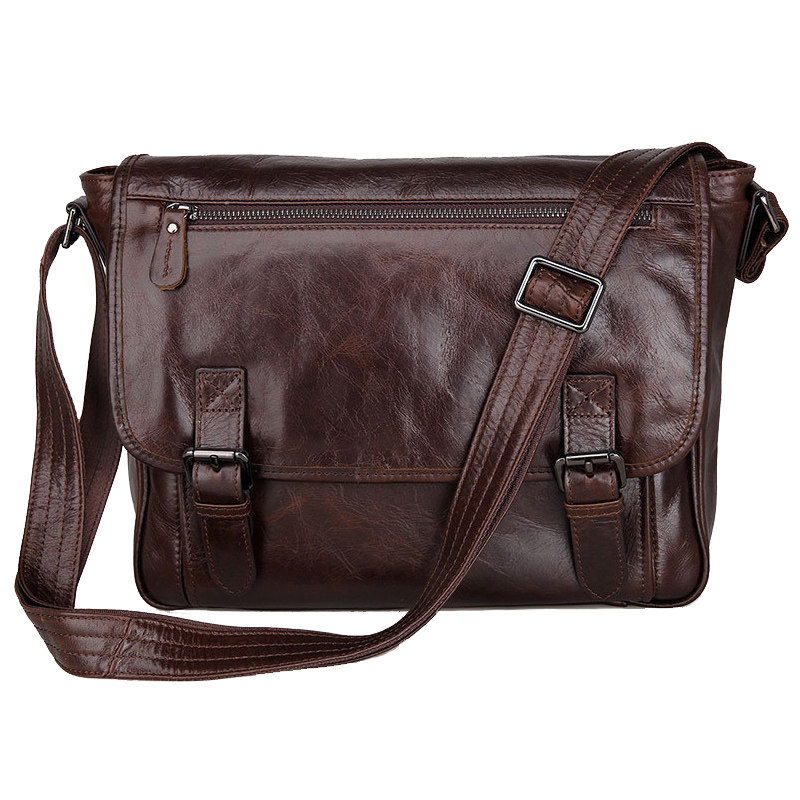 原创手工真皮单肩包复古头层牛皮斜挎包男包带盖商务休闲包邮差包,淘宝优惠券,粉丝福利购,淘宝优惠卷