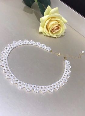 独家颈链两用款编织天然淡水珍珠