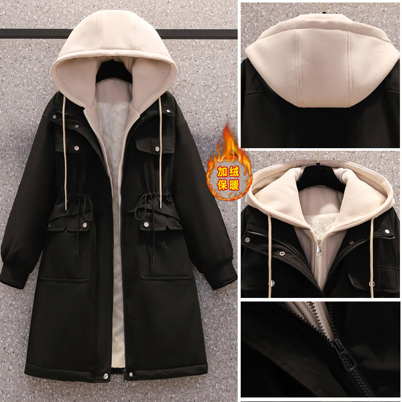 胖MM大码2025年新款港风加绒宽松简约工装棉衣棉服外套女200斤冬,淘宝优惠券,粉丝福利购,淘宝优惠卷