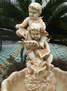 欧式人物流水喷泉雕塑