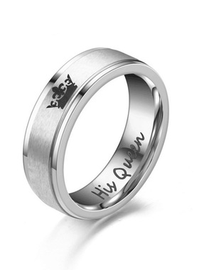 国王和王后情侣戒指对戒新款king queen皇冠时尚戒指韩版男女指环