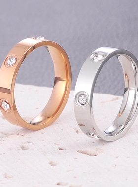 情侣戒指男女ins风简约小众饰品