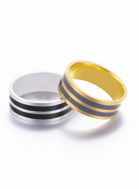 韩版时尚黑色滴油钛钢戒指热卖潮流男士单身戒指不锈钢指环可刻字