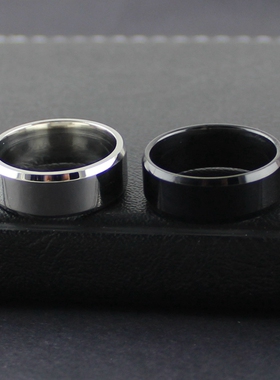 韩版男士单身戒指可刻字个性钛钢