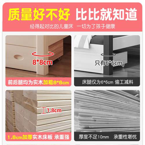 全实木衣柜床一体榻榻米女孩公主床小户型多功能经济型单人储物床 - 图1