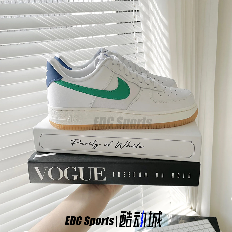 Nike耐克Air Force 1 白绿AF1空军一号女低帮休闲板鞋DD8959-110 - 图2