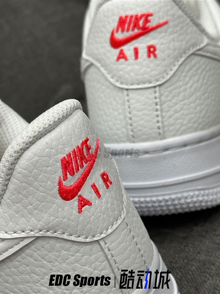 Nike耐克Air Force 1白橙蓝mini钩女款AF1空军一号板鞋CT1989-101 - 图1