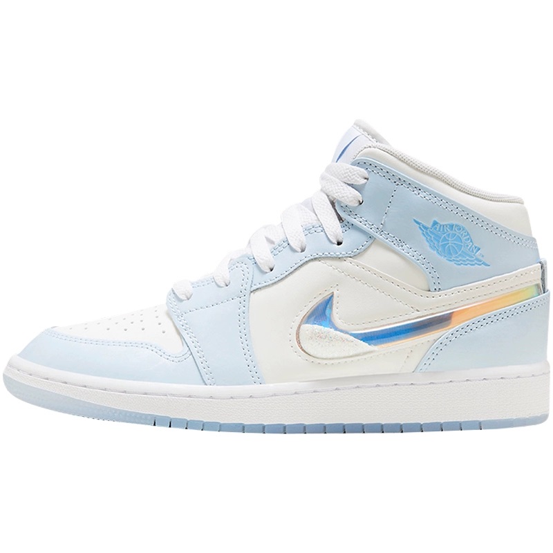 Air Jordan aj1冰雪奇缘星空流沙蓝女款中帮复古篮球鞋FQ9117-400-图3