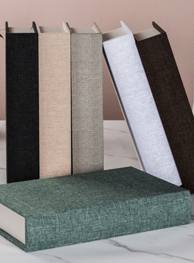 假书仿真书麻布面木质道具装饰书