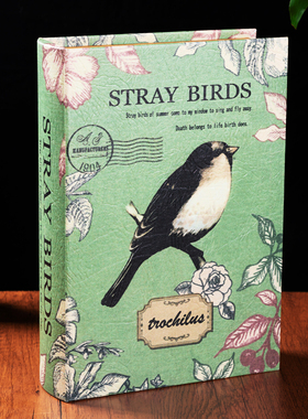 假书仿真书本收纳盒皮盒道具装饰