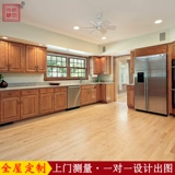 Мебель из красного дерева для всего дома, встроенные шкафы из массива дерева, новый китайский стиль, европейский стиль, интегрированная отделка домашней кухни в американском стиле