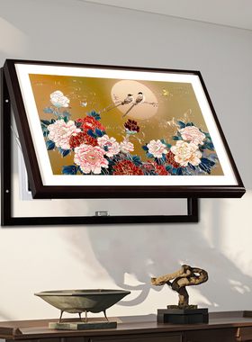 电表箱装饰画中古风铜雕画遮挡