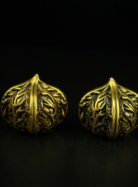 黄铜祝福仿古手把件铜核桃